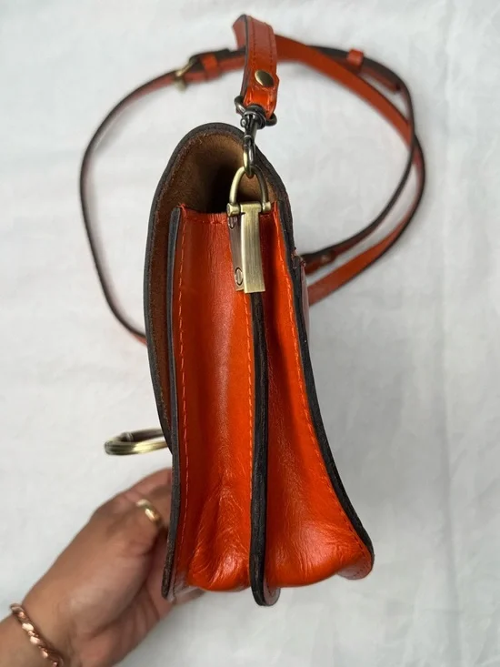 Patricia Nash Leather Crossbody Bag in Burnt Orange - Picture 5 of 16